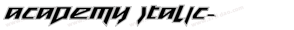 Academy Italic字体转换